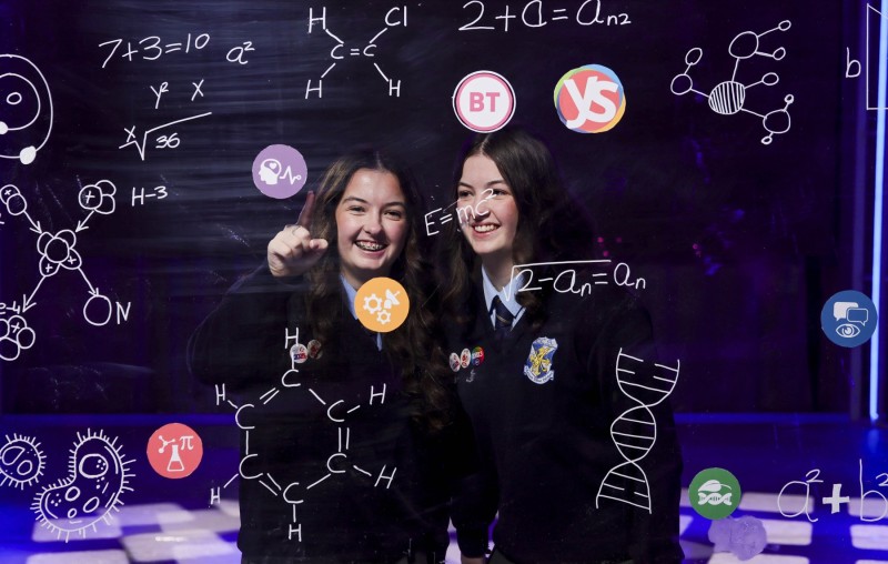 Pictured are twin sisters Ashlee and Aimee Keogh aged 18 from Tallaght Community School who were on hand to launch the 2025 BT Young Scientist and Technology Exhibition and Primary Science Fair which takes place from January the 08 until Saturday the 11th in the RDS, Dublin.
Thousands of school students will descend upon the RDS Dublin this week to participate in the 2025 BT Young Scientist & Technology Exhibition and Primary Science Fair. The BTYSTE, which is one of the leading school science, technology, engineering, and mathematics (STEM) exhibitions in the world, annually showcases incredible STEM focused ideas in project entries from secondary school students aged 12-19 years.
President of Ireland, Michael D. Higgins will officially open the 2025 exhibition tomorrow at a special ceremony for students, teachers, and partners. The ceremony will be streamed live on the BTYSTE
website and on Facebook Live from 2pm.
Photo Chris Bellew / Fennell Photography