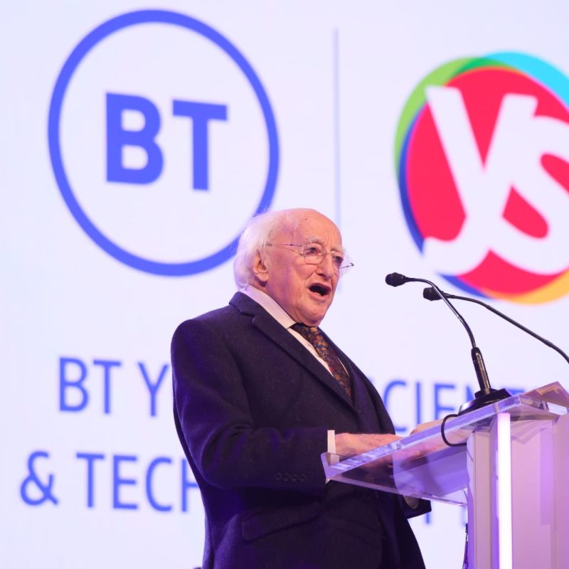 PRESIDENT MICHAEL D HIGGINS OFFICIALLY OPENS THE 2025 BT YOUNG SCIENTIST & TECHNOLOGY EXHIBITION